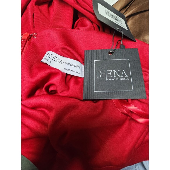 IEENA for MacDuggal Red Knot Style Red Long Dress 4 - Picture 7 of 7